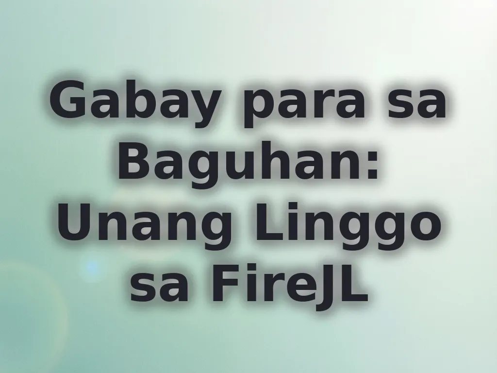 Gabay para sa Baguhan